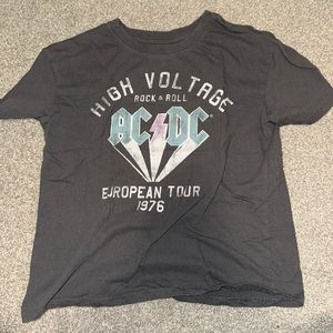 Girls, Medium Gray ACDC t shirt